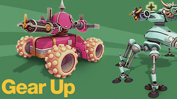Gear Up - Control your unique tank or robot in multiplayer arcade action!